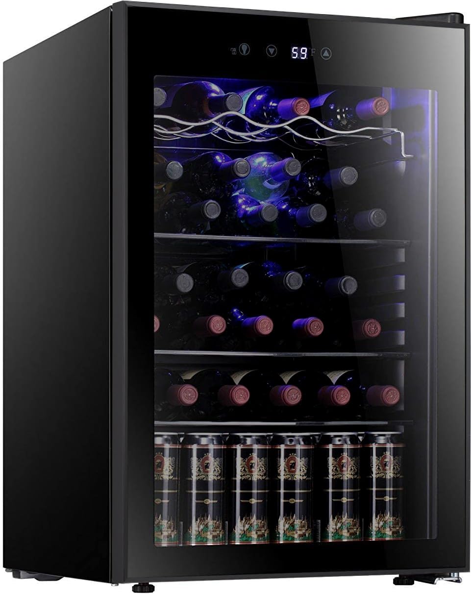 Antarctic Star 36 Bottle Wine Cooler Refrigerator Black