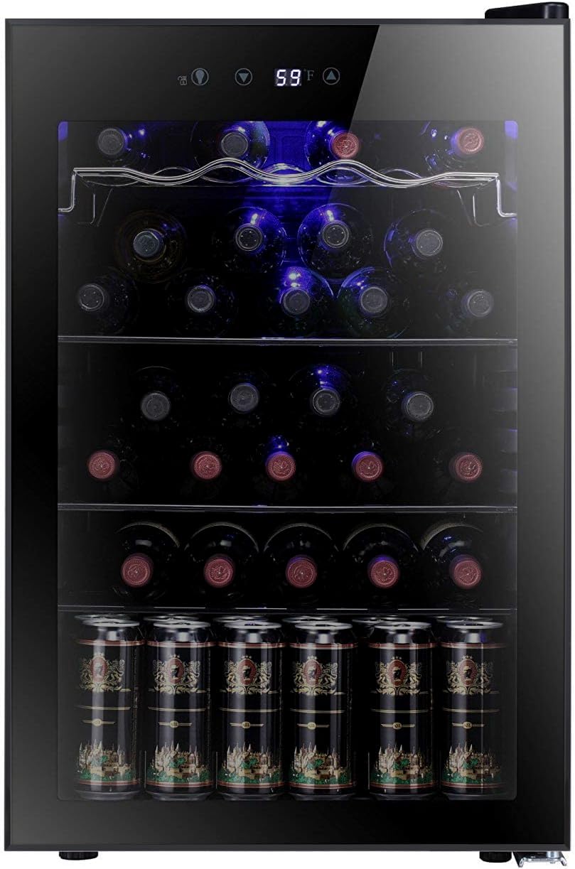Antarctic Star 36 Bottle Wine Cooler Refrigerator Black