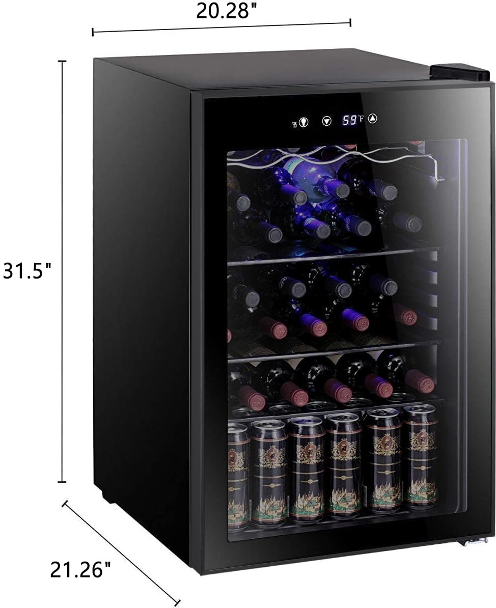 Antarctic Star 36 Bottle Wine Cooler Refrigerator Black