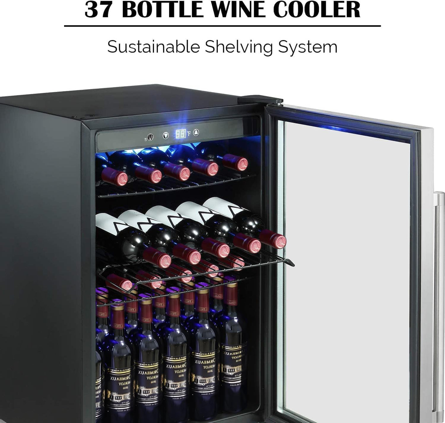 Antarctic Star 36 Bottle Wine Cooler Stainless Steel