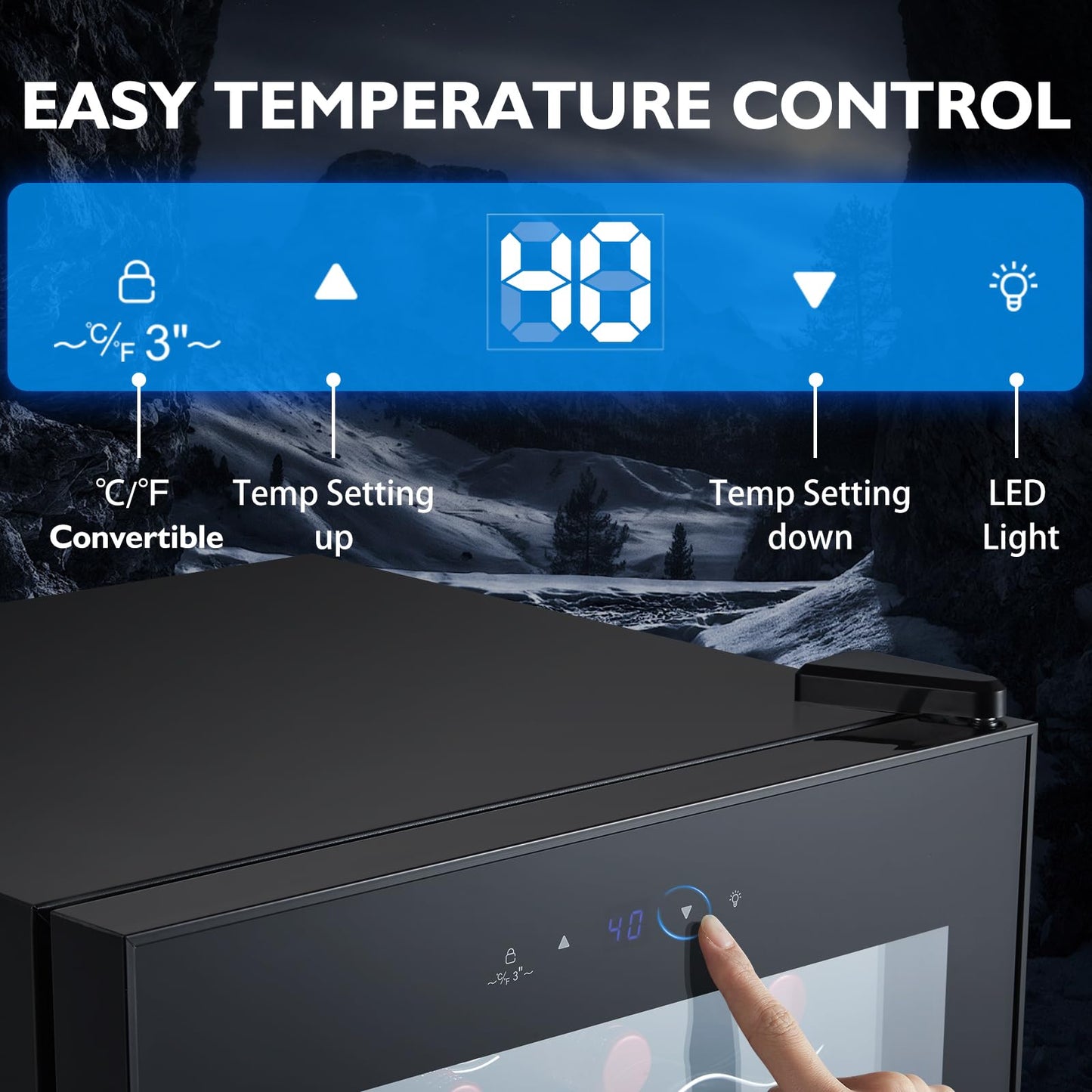 STAIGIS 15 Bottle Mini Wine Fridge with Digital Control