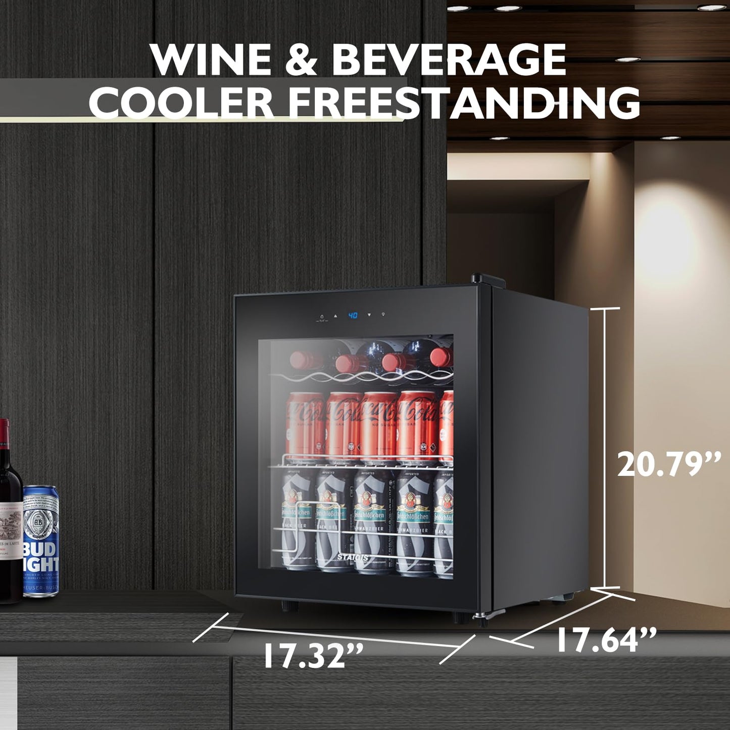 STAIGIS 15 Bottle Mini Wine Fridge with Digital Control
