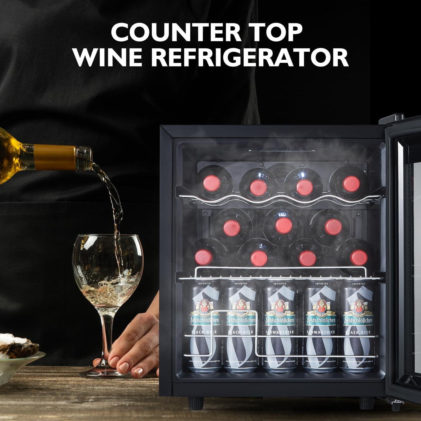 STAIGIS 15 Bottle Mini Wine Fridge with Digital Control