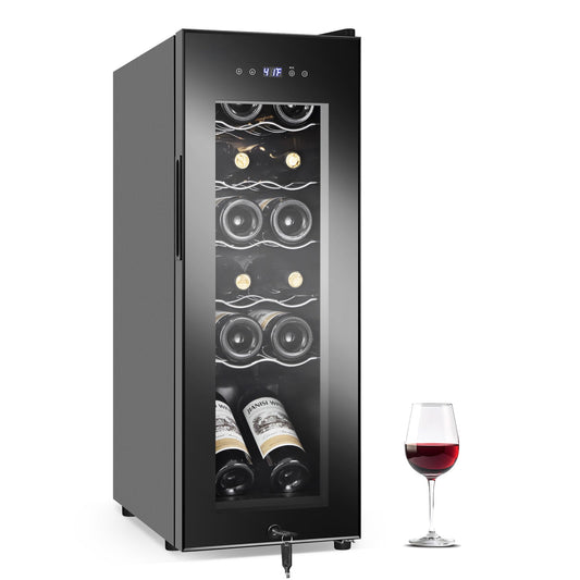 FoMup 12 Bottle Wine Fridge with Digital Temperature Control