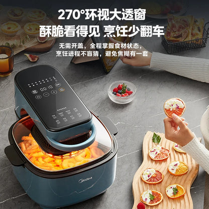 Midea nueva freidora de aire visual hogar nuevo horno multifuncional de gran capacidad máquina dos en uno modelo de pantalla táctil mejorado