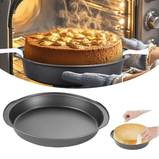 Moule à gâteau rond de 8 pouces, plateau de cuisson en acier au carbone avec poignée, poêle antiadhésive résistante à la chaleur, friteuse à Air, accessoires de friteuse à air de cuisine