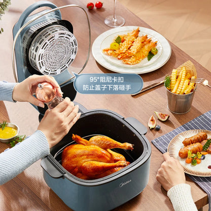 Midea nueva freidora de aire visual hogar nuevo horno multifuncional de gran capacidad máquina dos en uno modelo de pantalla táctil mejorado